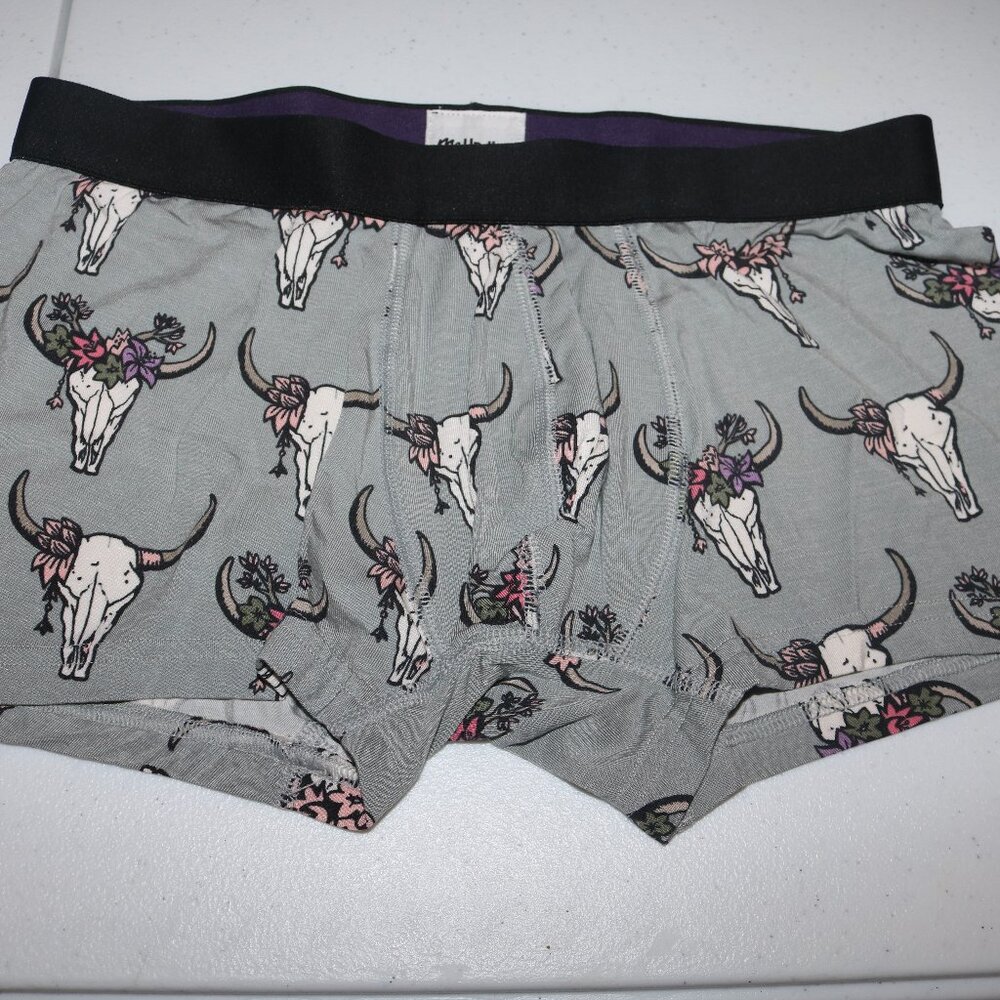 MeUndies cow skulls men's Trunks size medium NWOT